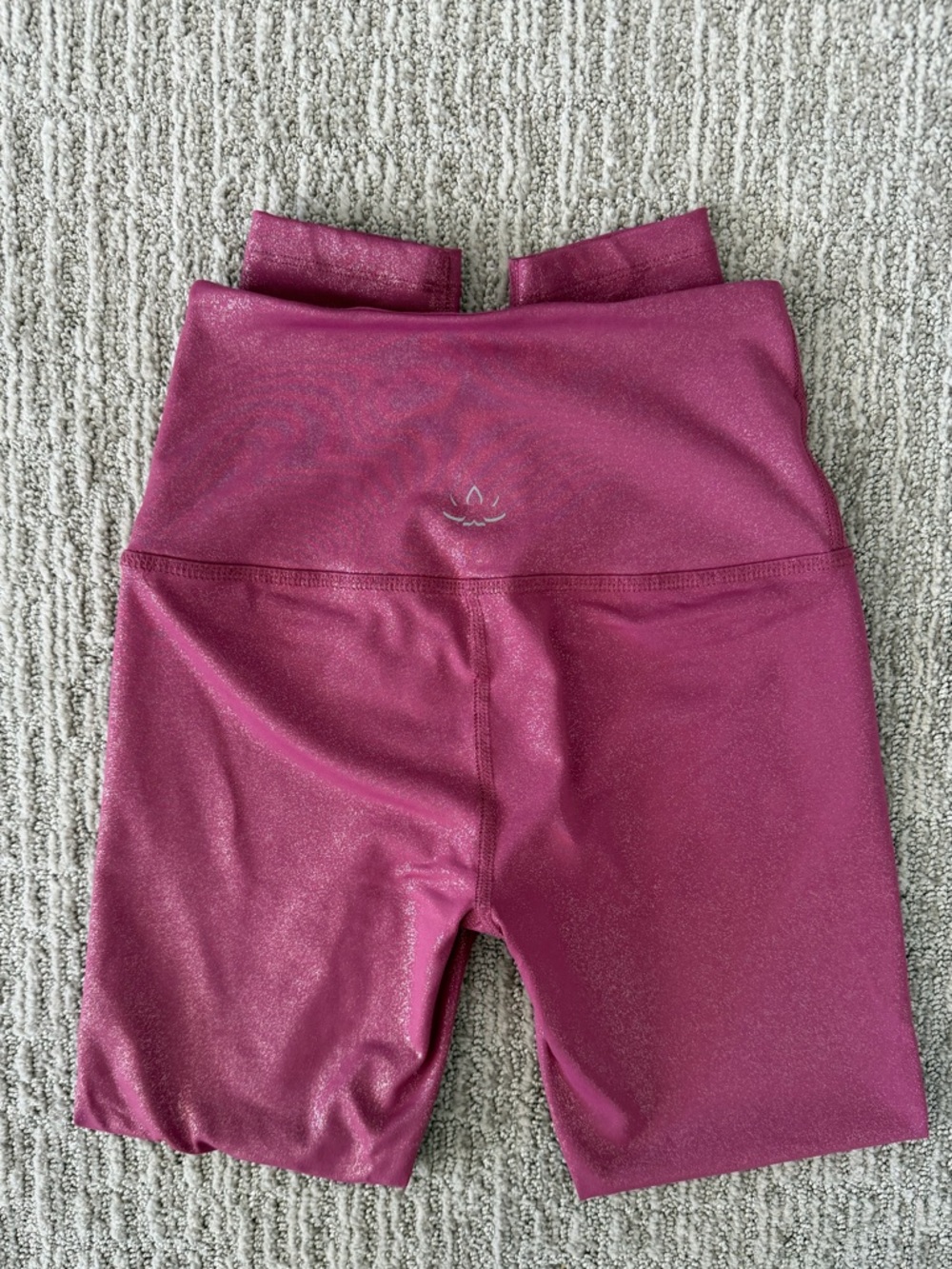 Beyond Yoga Shimmery Plum High-Waist Leggings